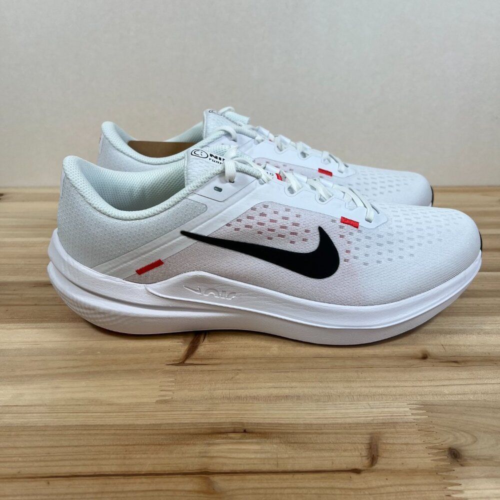 Nike Air Winflo 10 road running shoes Mens 12 White Black Light Crimson - Picture 8 of 9